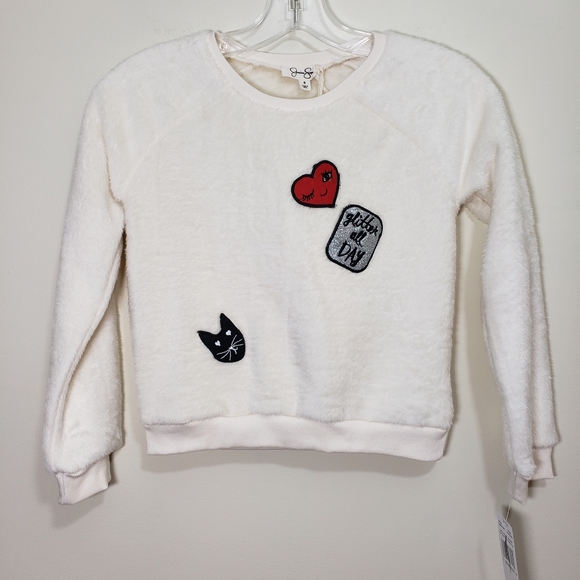 Jessica Simpson NEW soft cat glitter all day fleece girls size small - Picture 1 of 8